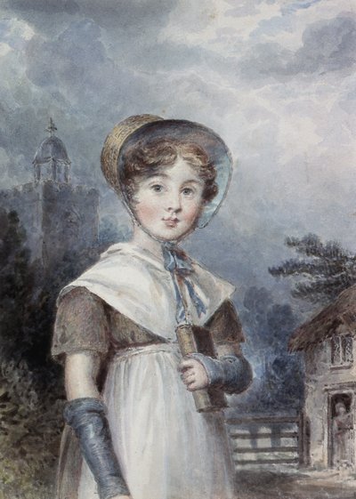 Little Girl in a Quaker Costume, Holding a Bible by Isaac Pocock